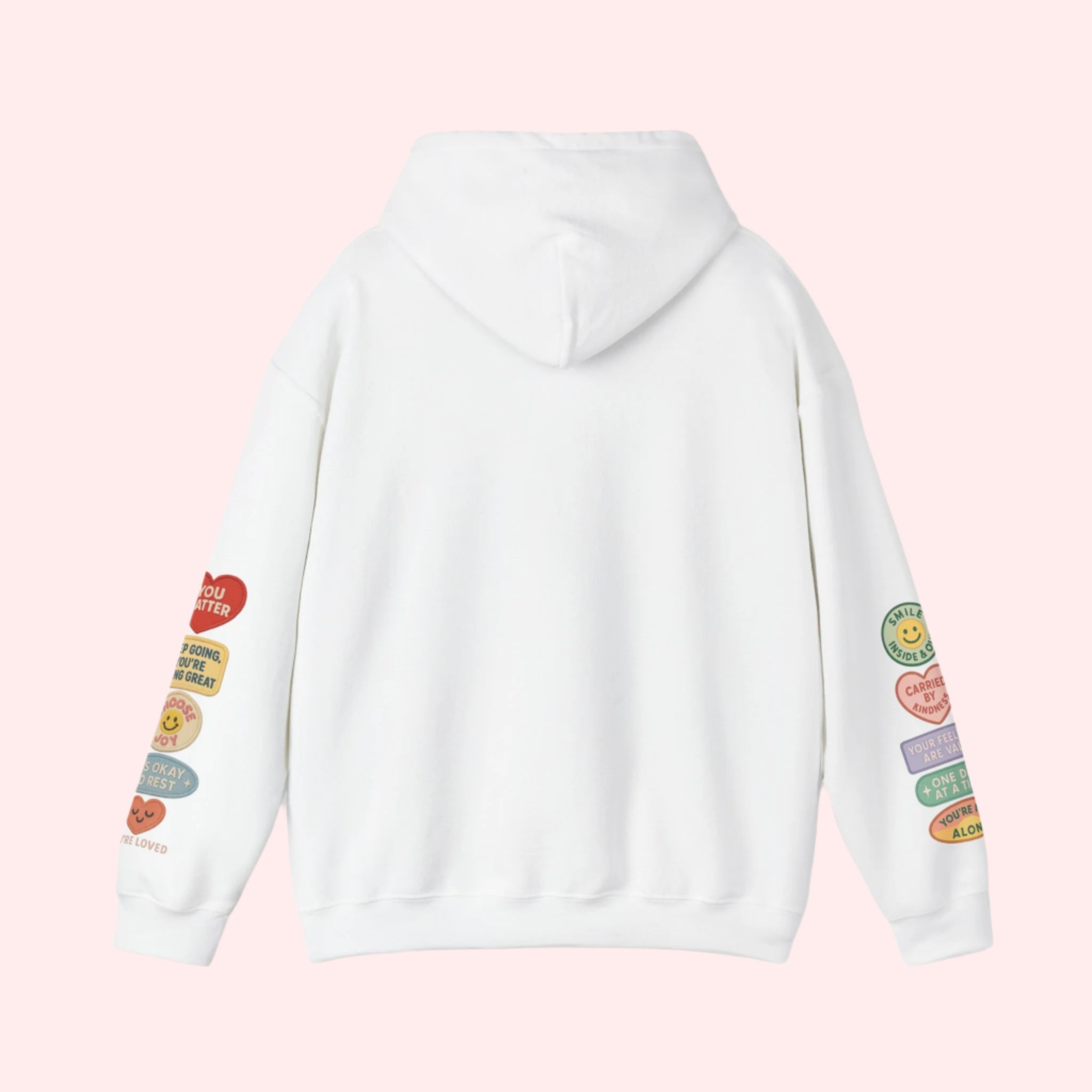 Smile Affirmations Patchwork Hoodie - Smile Clothing