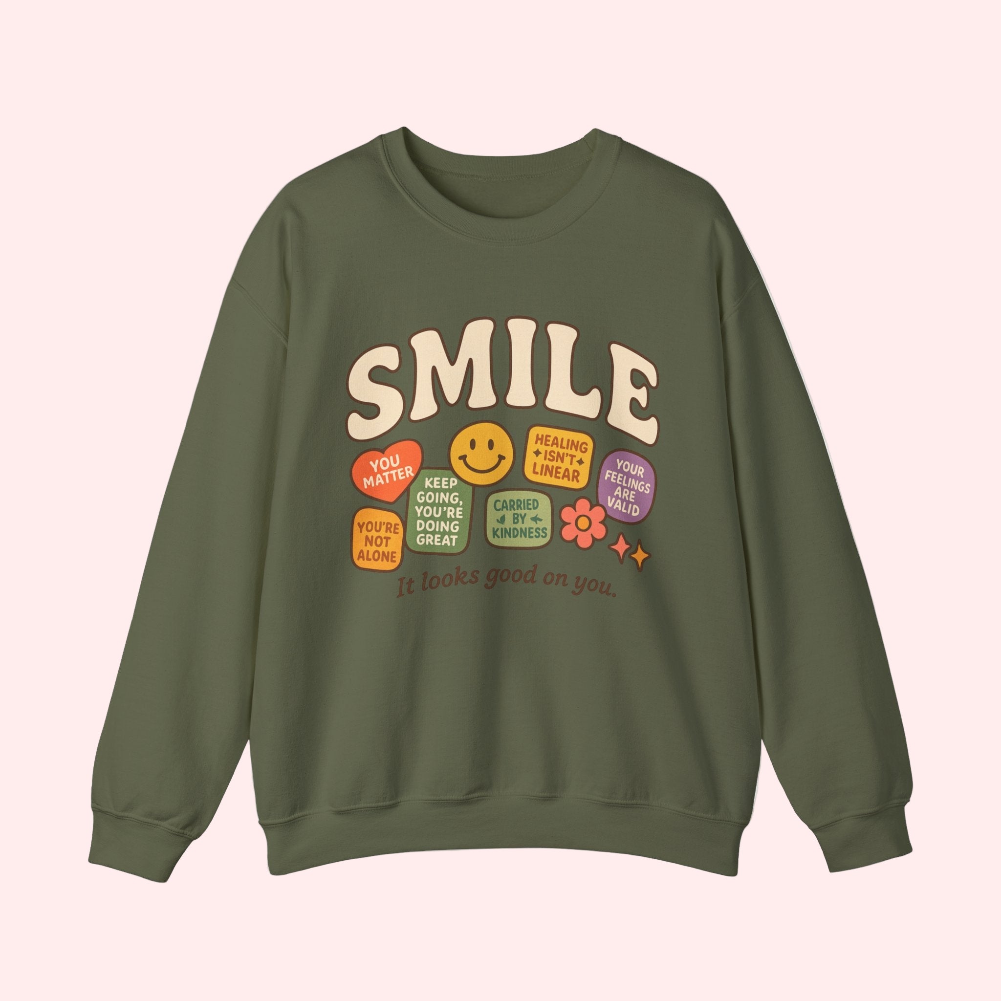 Smile Patchwork Crewneck - Smile Clothing