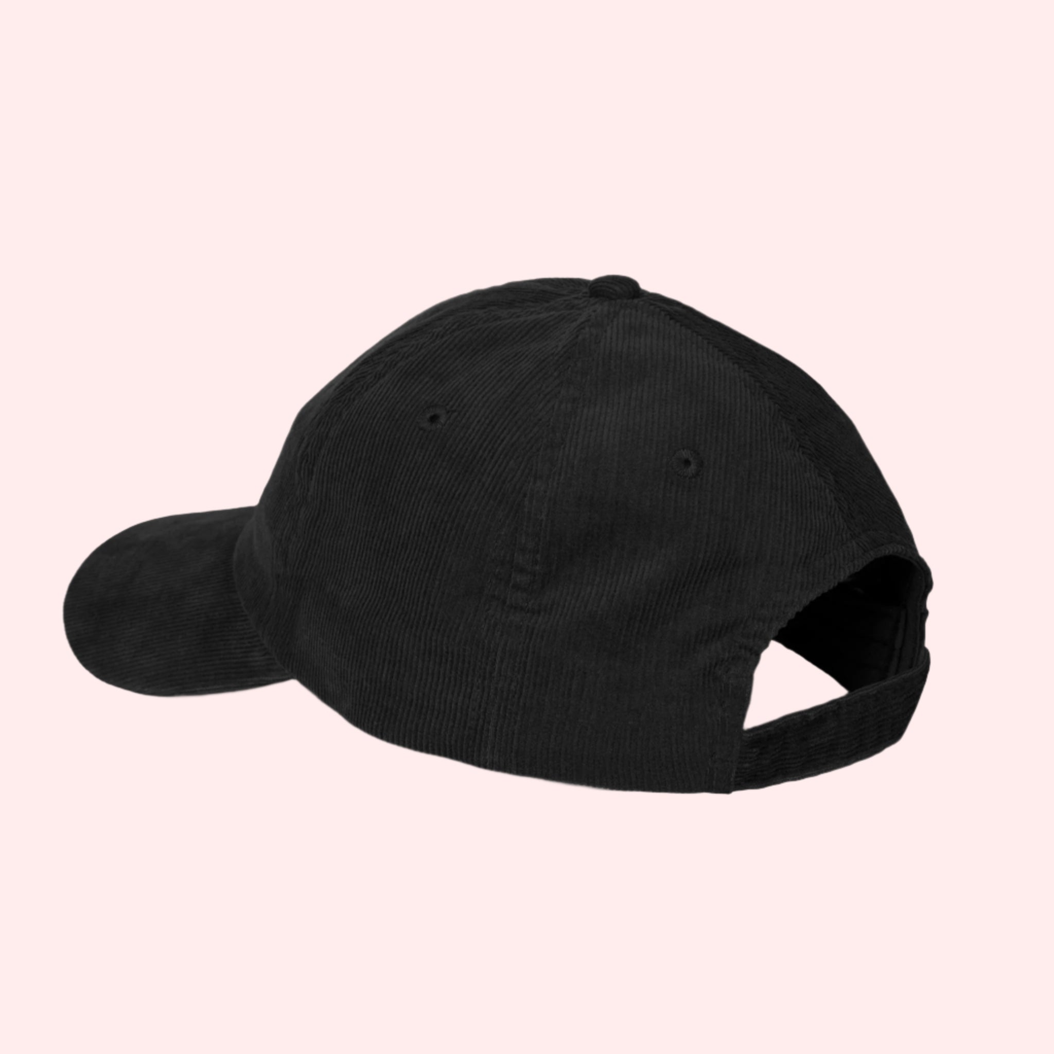 Smile Signature Vintage Corduroy Hat – Black