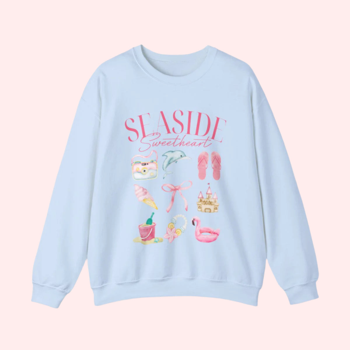 Seaside Sweetheart Crewneck - Smile Clothing
