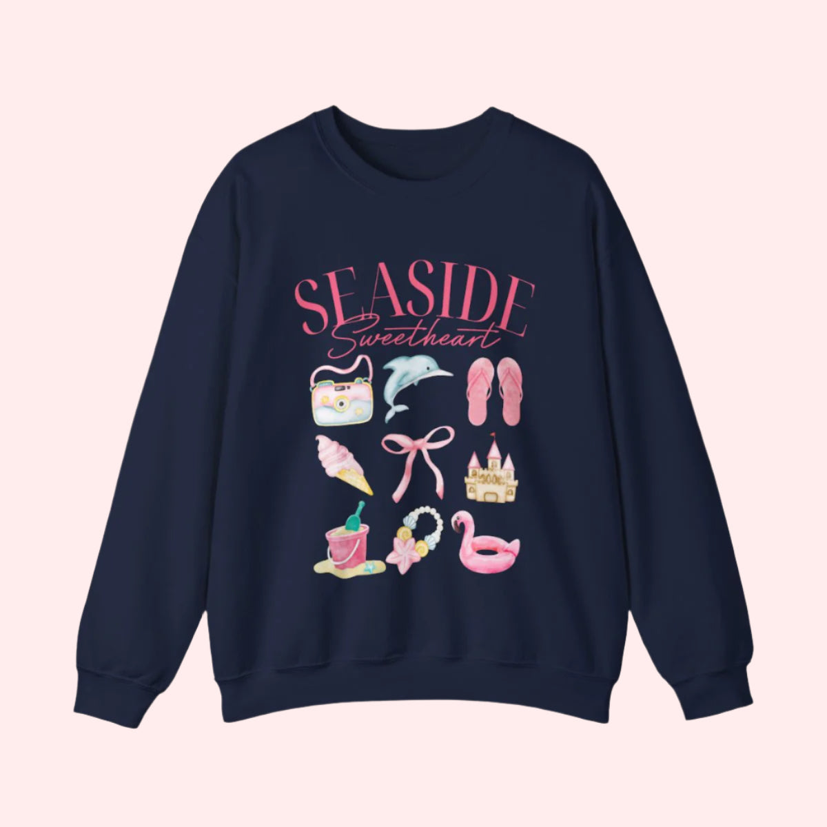 Seaside Sweetheart Crewneck - Smile Clothing