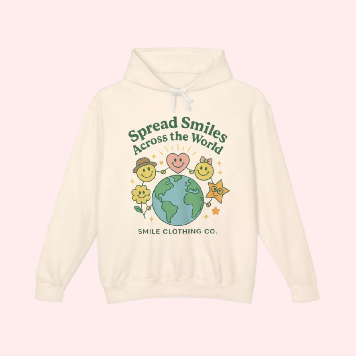 Spread Smiles Across the World Hoodie - Smile Clothing