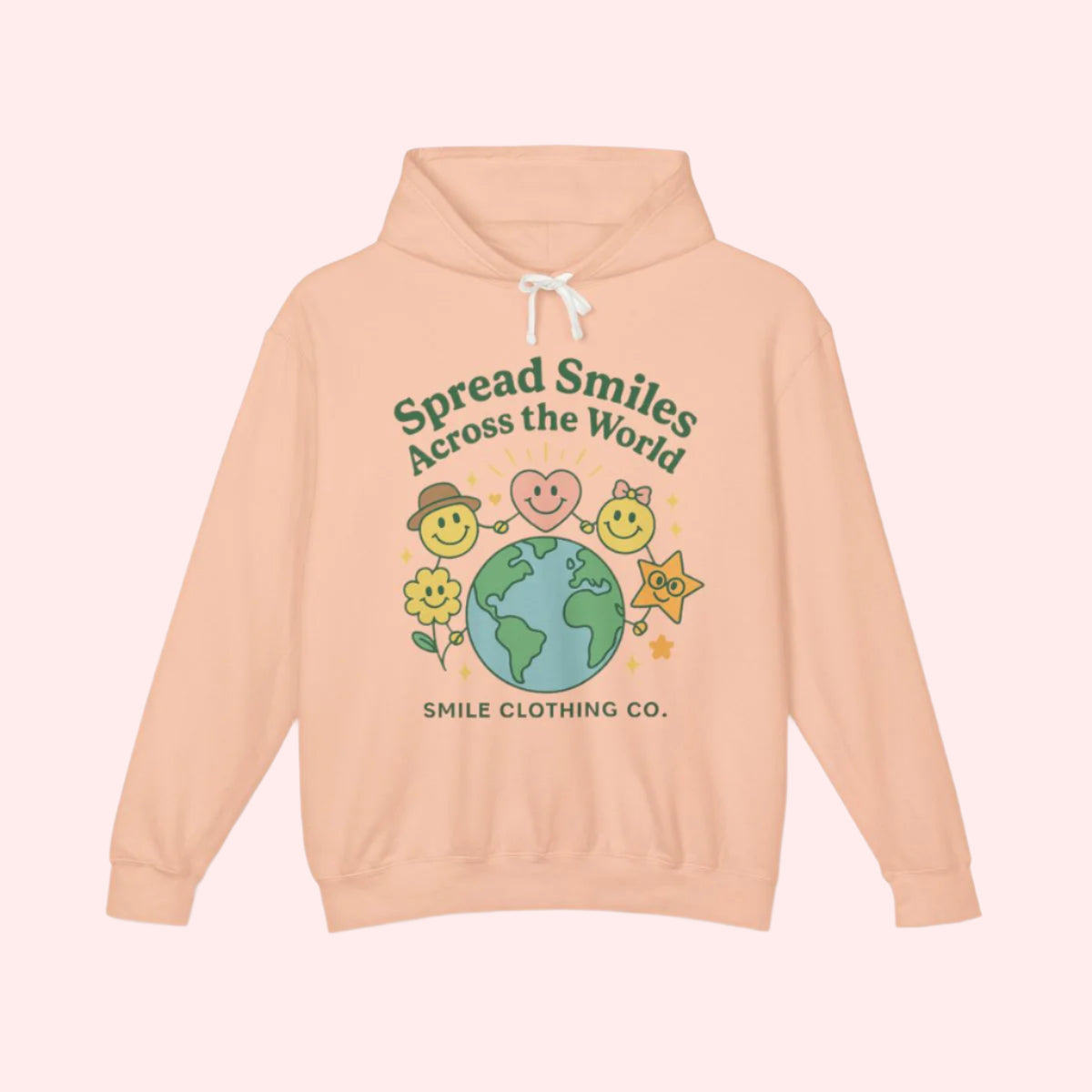 Spread Smiles Across the World Hoodie - Smile Clothing
