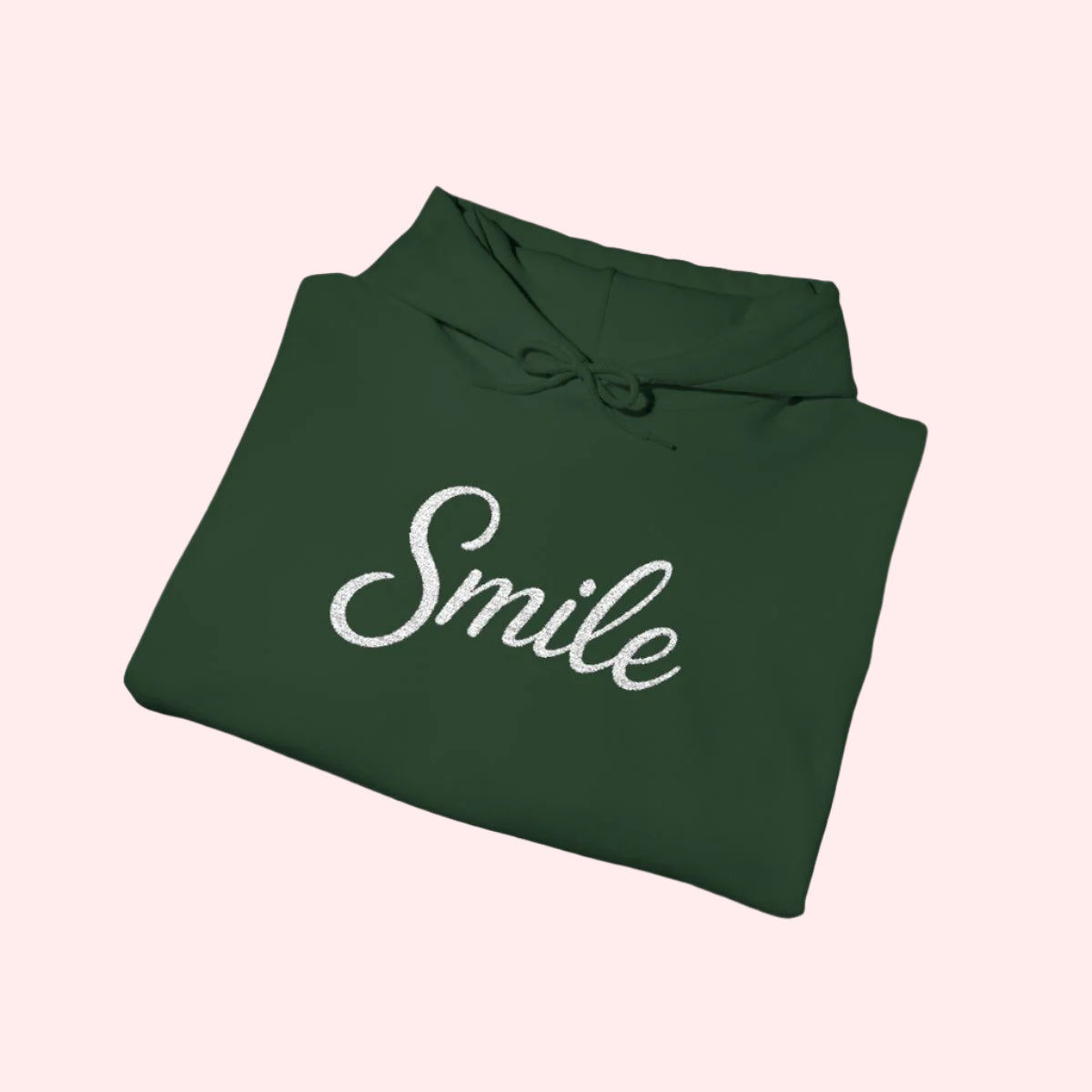 Smile Signature Embroidered Hoodie Forest Green - Smile Clothing
