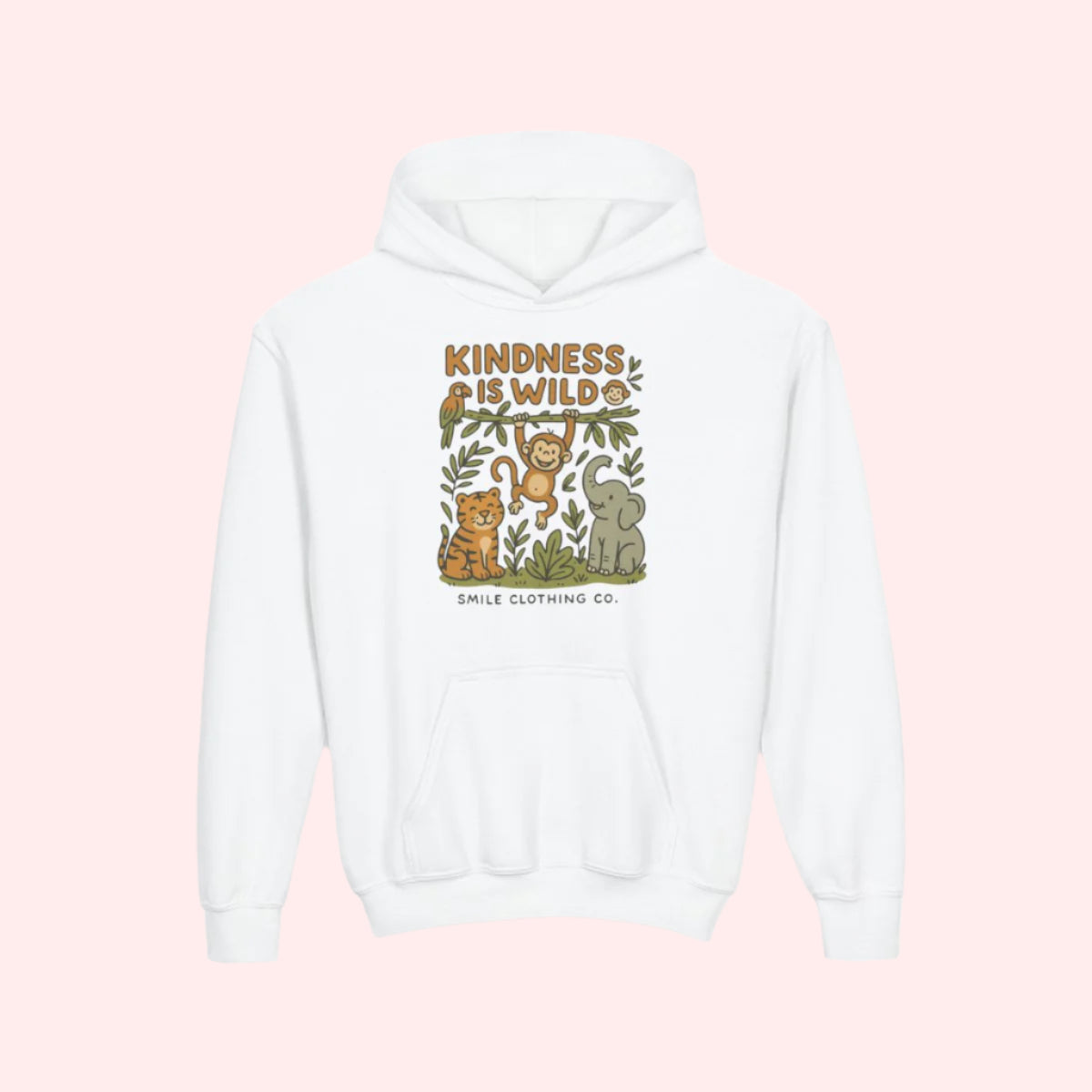 Smile “Kindness Is Wild” Kids Hoodie - Smile Clothing