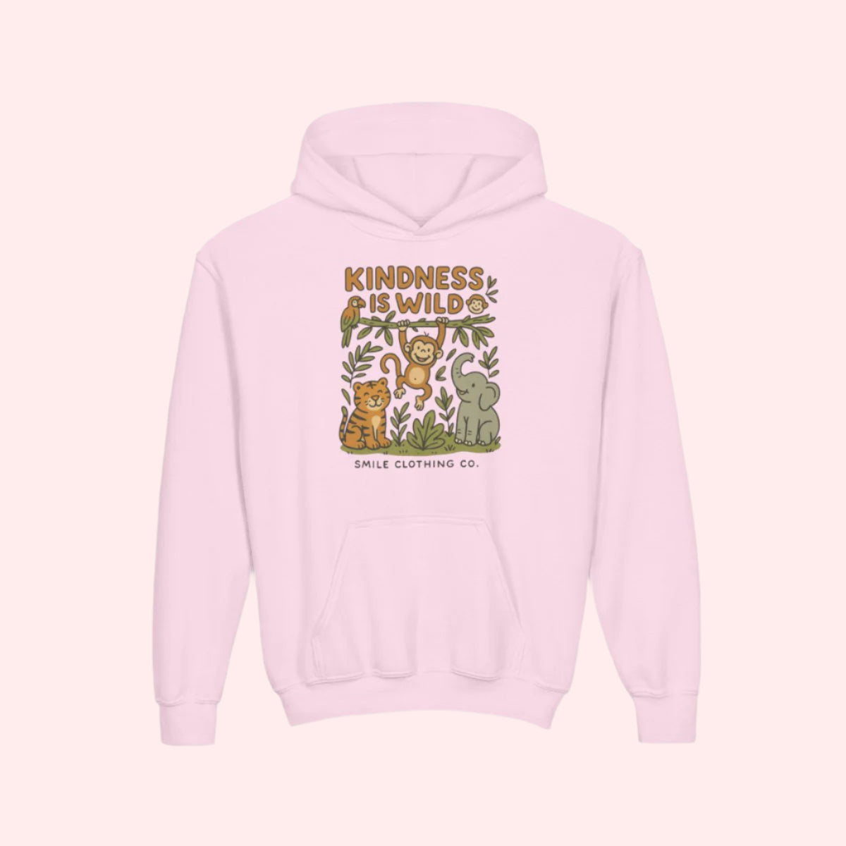 Smile “Kindness Is Wild” Kids Hoodie - Smile Clothing