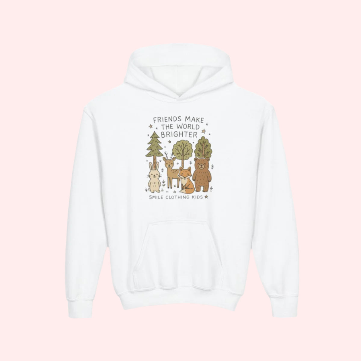 Smile “Friends Make the World Brighter” Kids Hoodie - Smile Clothing