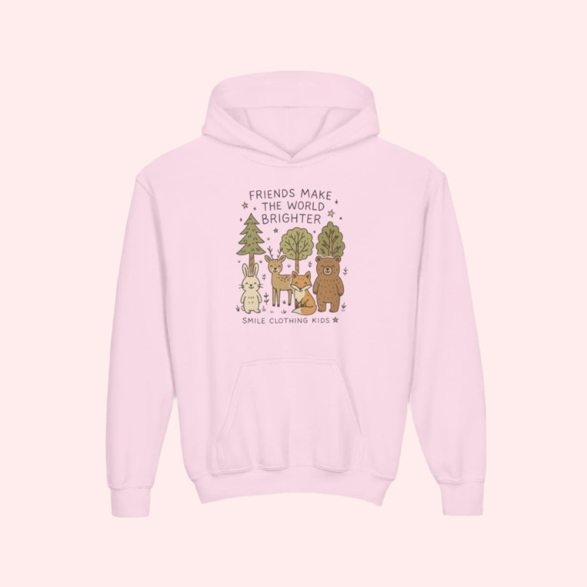 Smile “Friends Make the World Brighter” Kids Hoodie - Smile Clothing