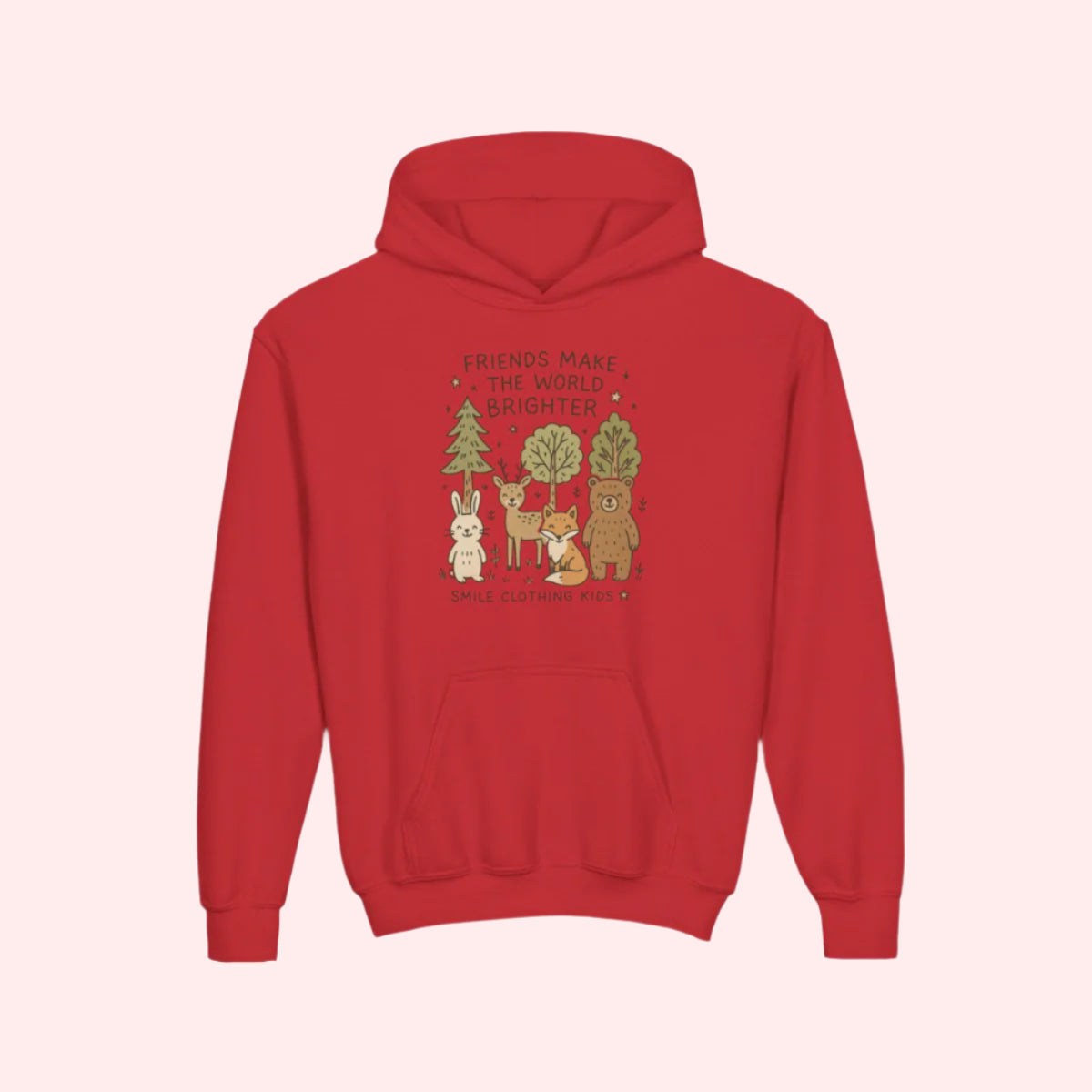 Smile “Friends Make the World Brighter” Kids Hoodie - Smile Clothing