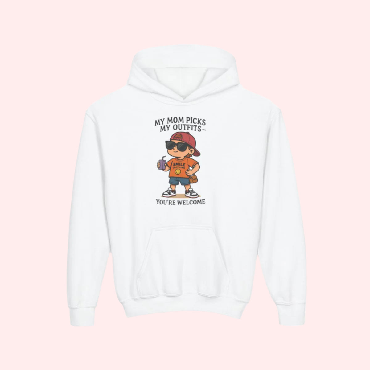 Smile “My Mom Picks My Outfits” Kids Hoodie - Smile Clothing