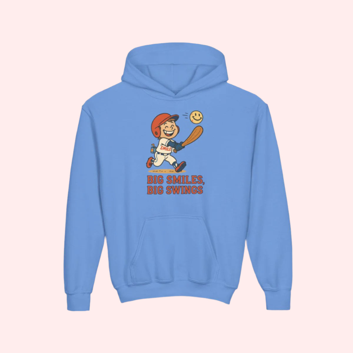 Smile “Big Smiles Big Swings” Kids Hoodie - Smile Clothing