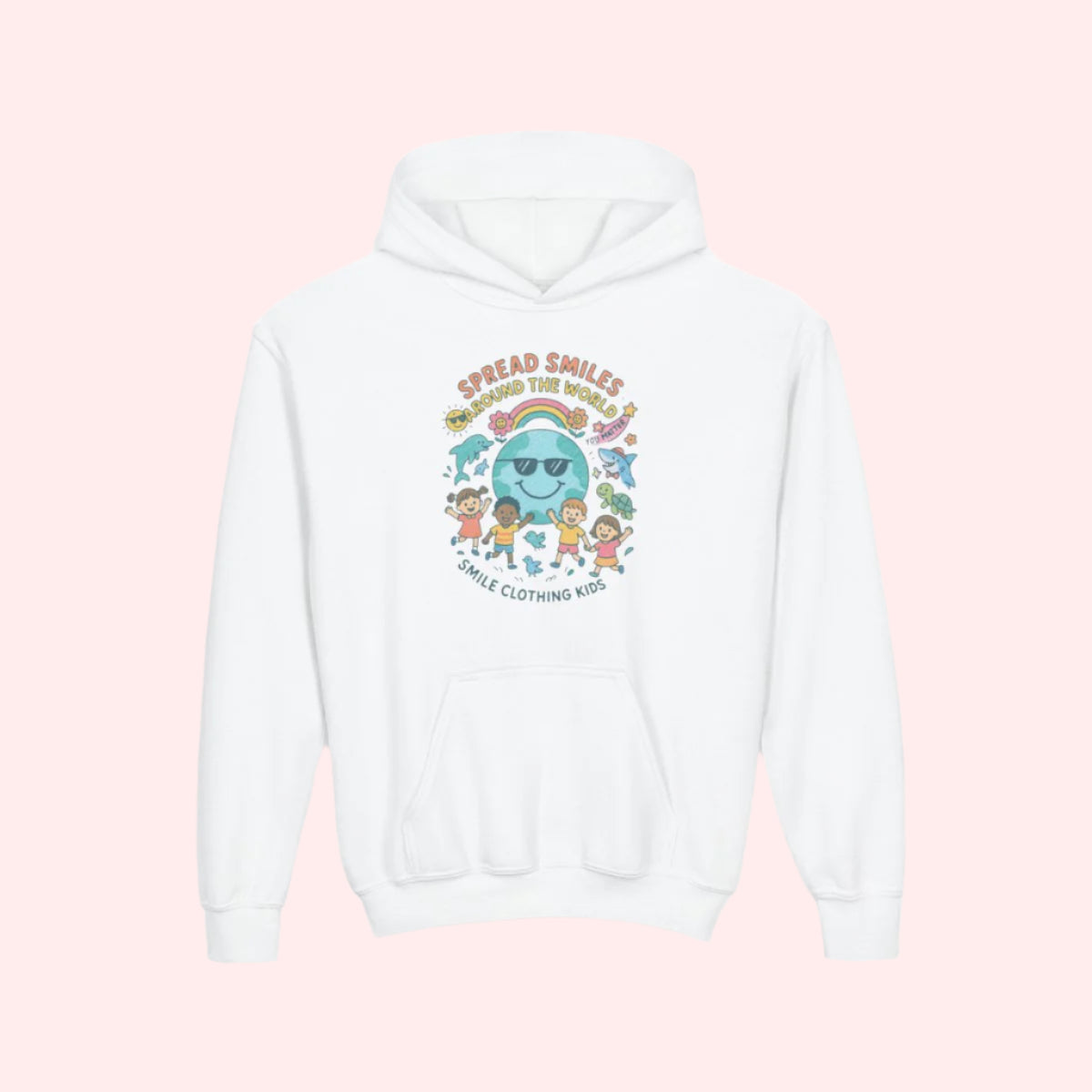 Smile “Spread Smiles Across the World” Kids Hoodie - Smile Clothing