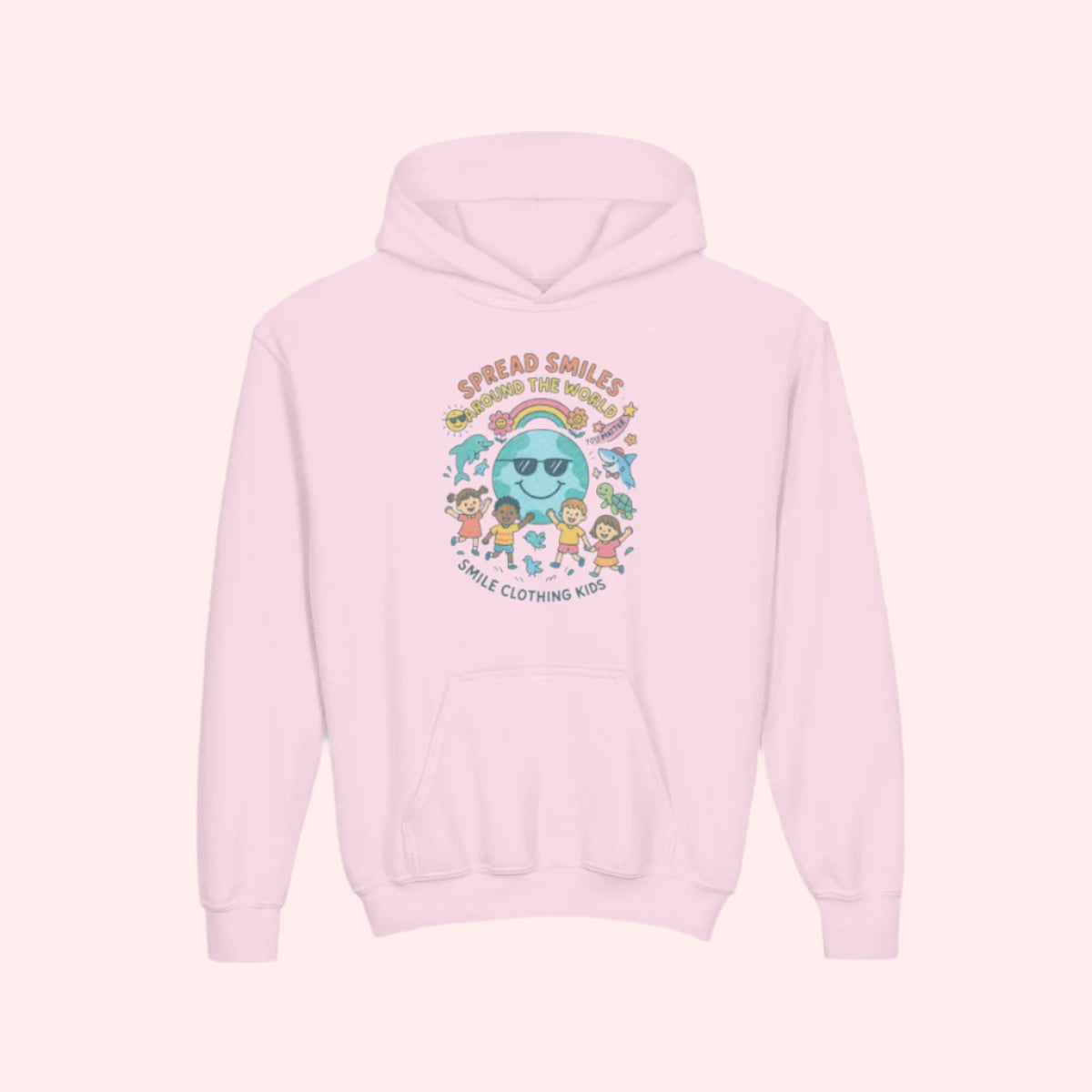Smile “Spread Smiles Across the World” Kids Hoodie - Smile Clothing