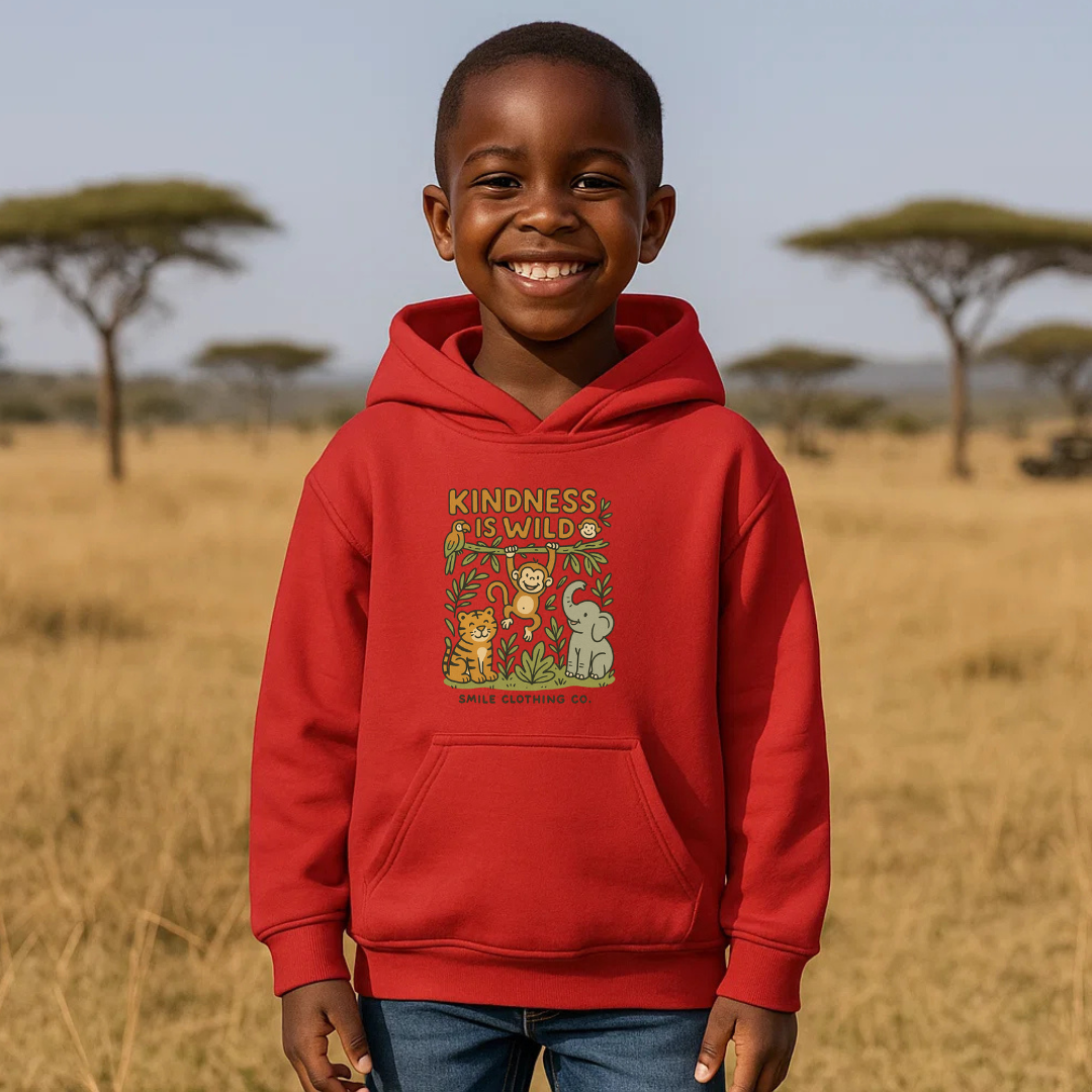Smile “Kindness Is Wild” Kids Hoodie