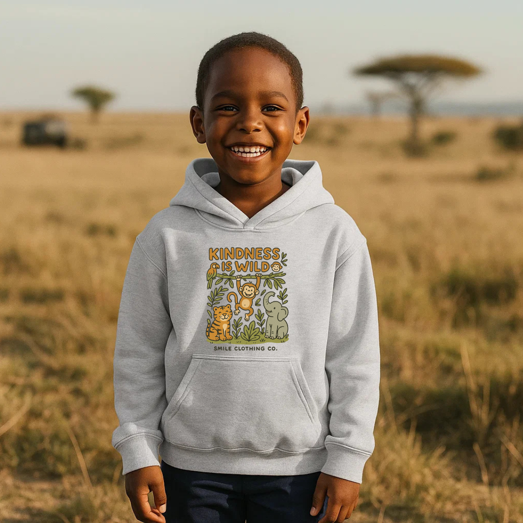 Smile “Kindness Is Wild” Kids Hoodie