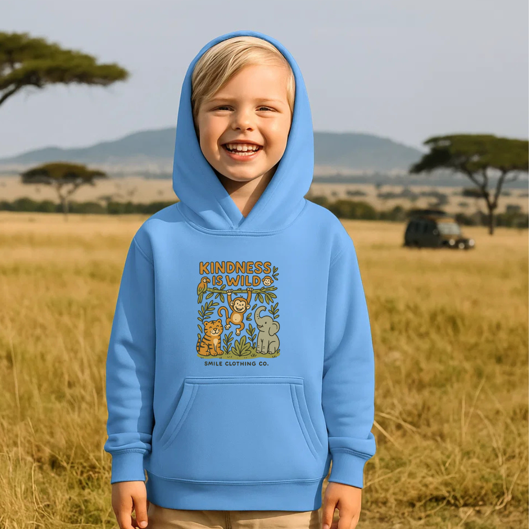 Smile “Kindness Is Wild” Kids Hoodie