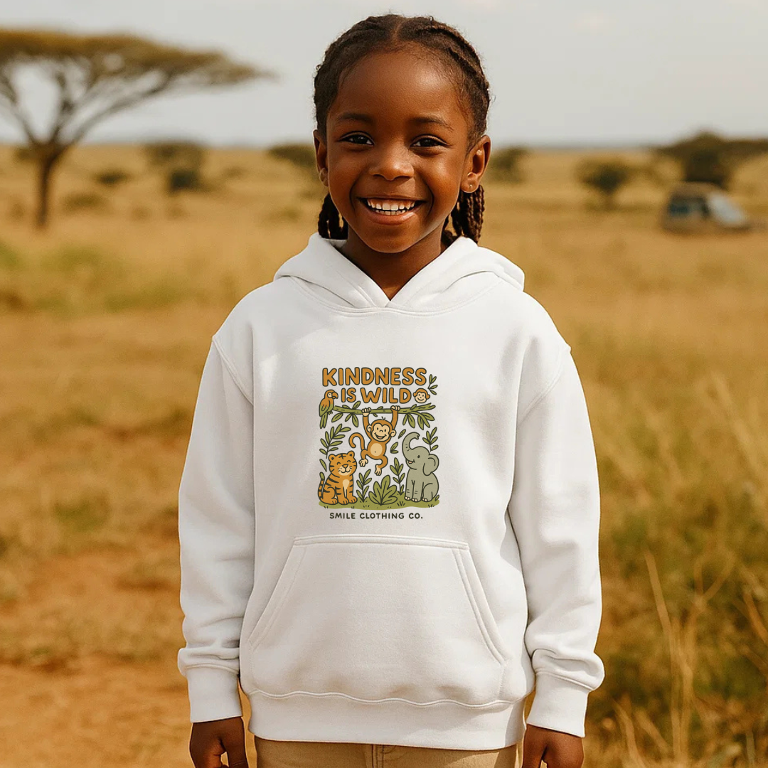 Smile “Kindness Is Wild” Kids Hoodie