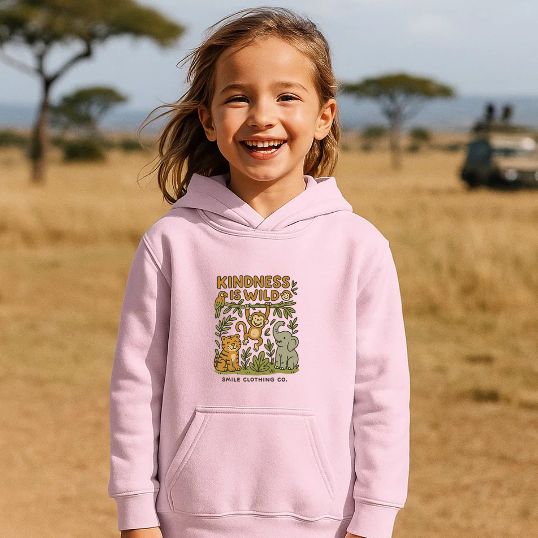 Smile “Kindness Is Wild” Kids Hoodie
