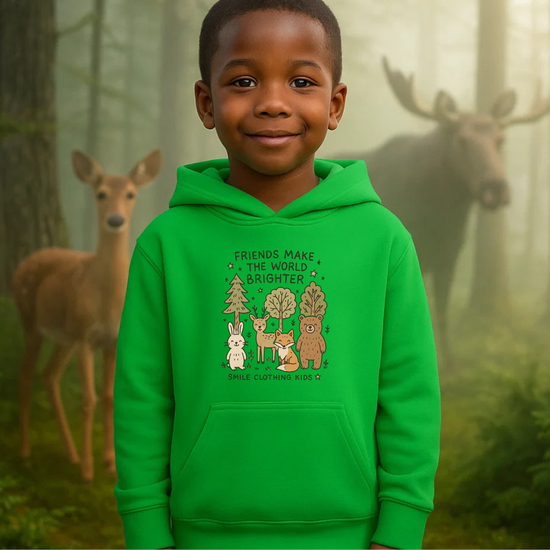 Smile “Friends Make the World Brighter” Kids Hoodie