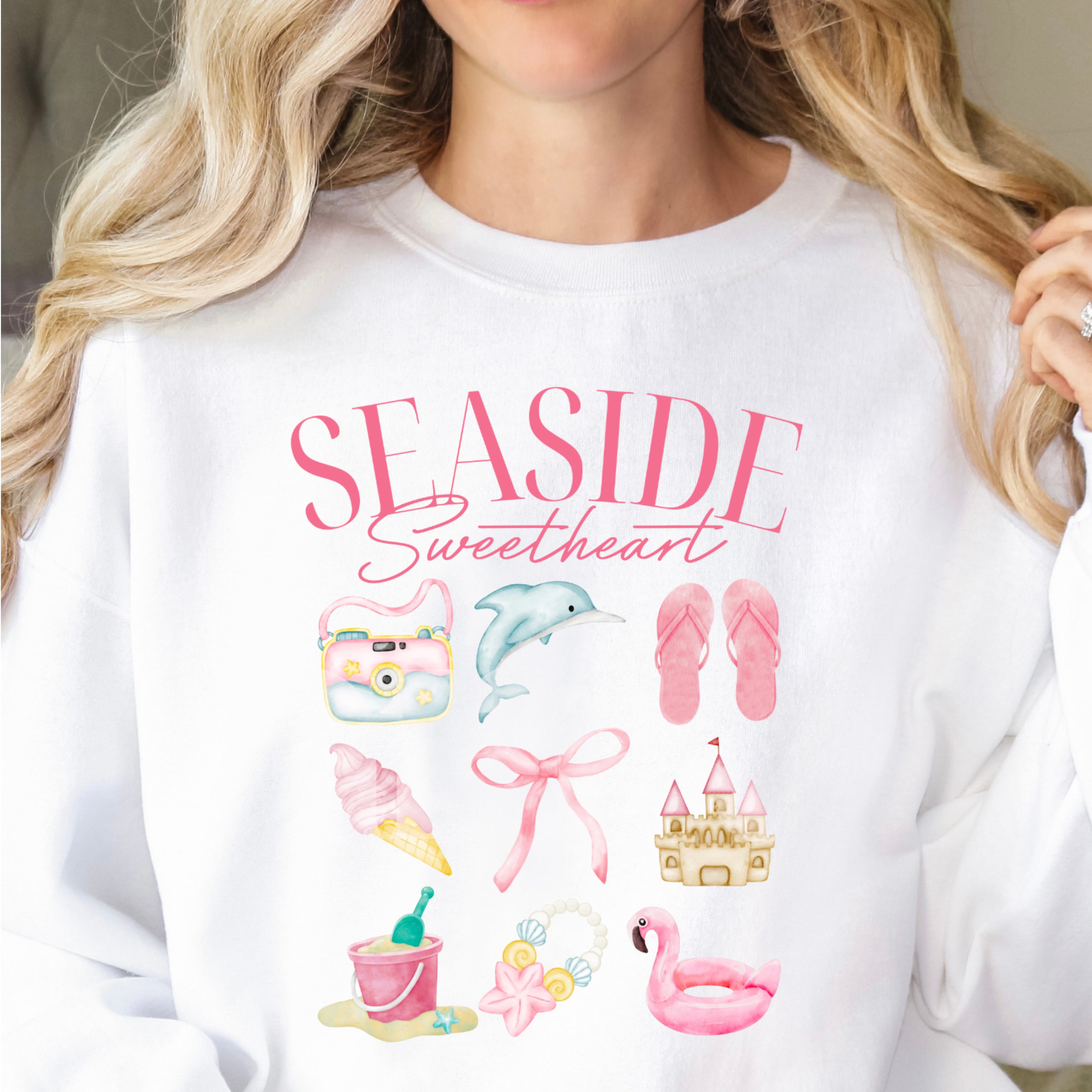 Seaside Sweetheart Crewneck - Smile Clothing