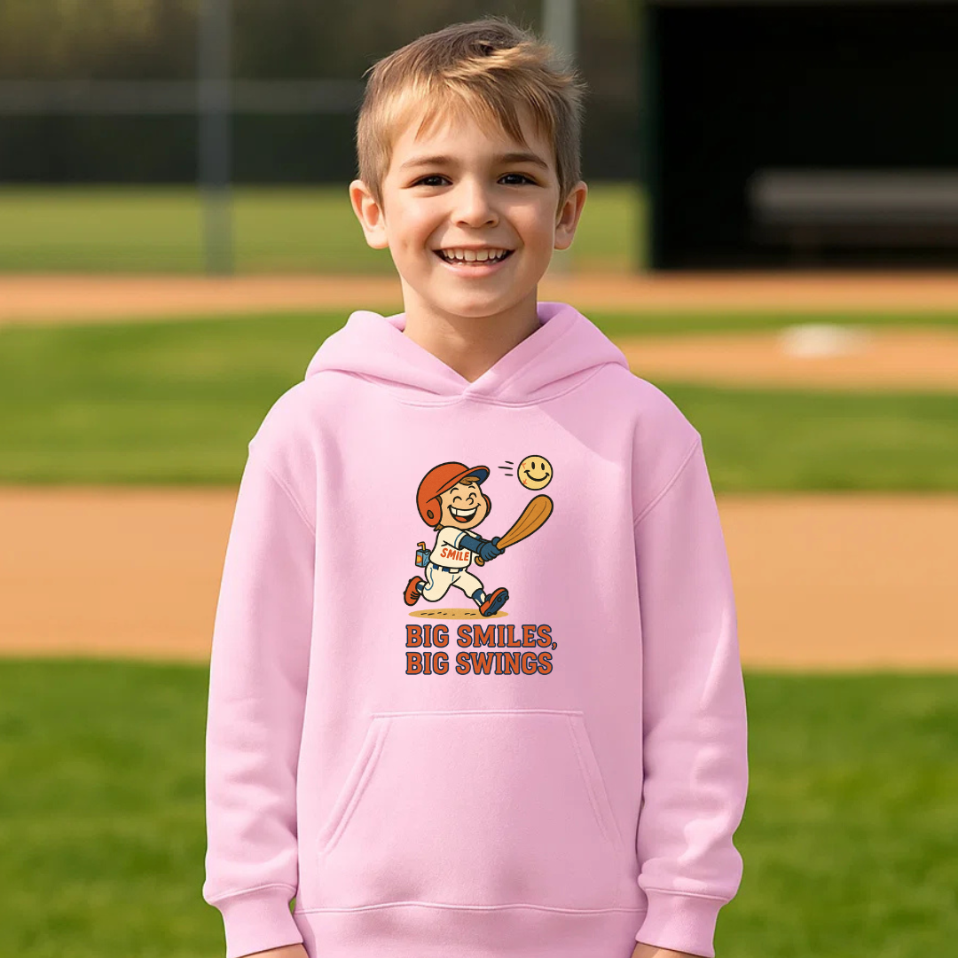 Smile “Big Smiles Big Swings” Kids Hoodie