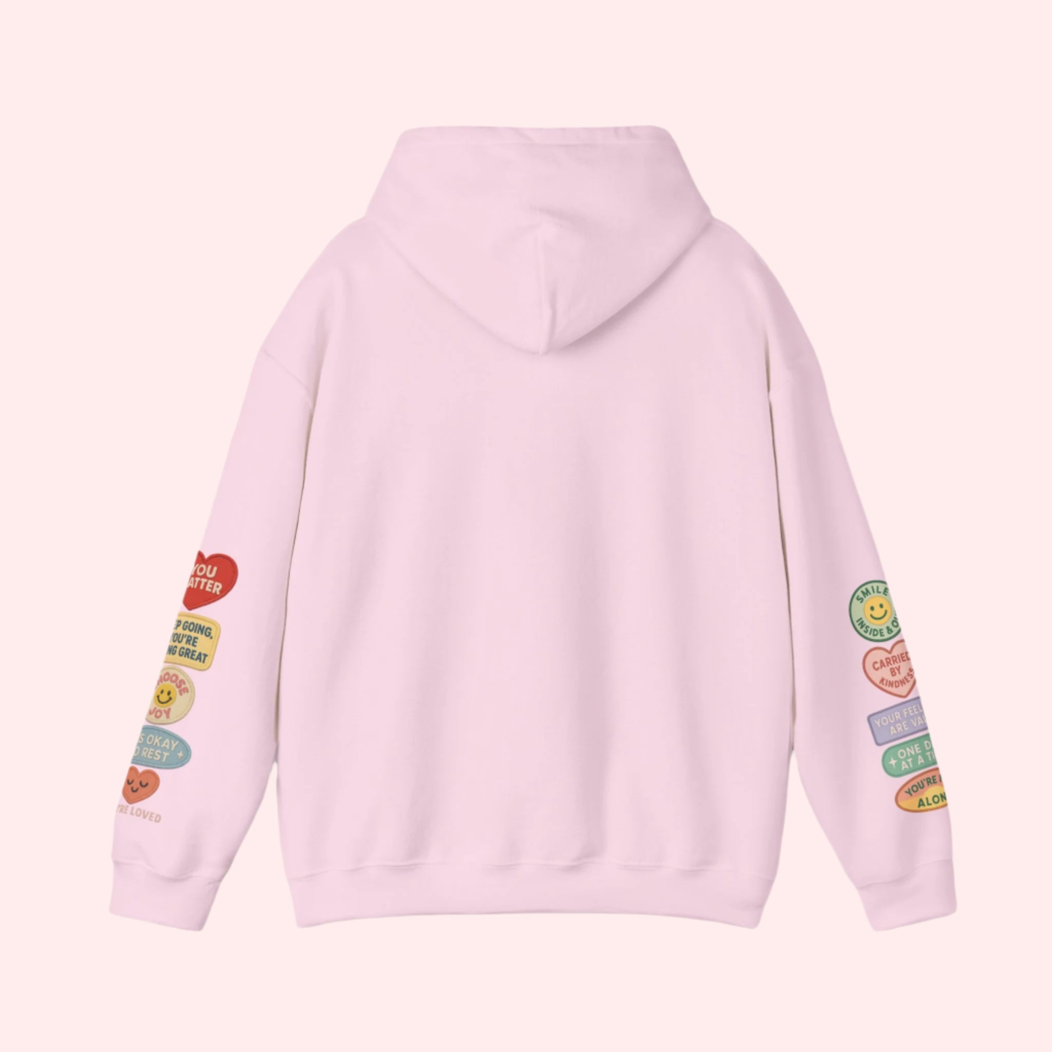 Smile Affirmations Patchwork Hoodie - Smile Clothing