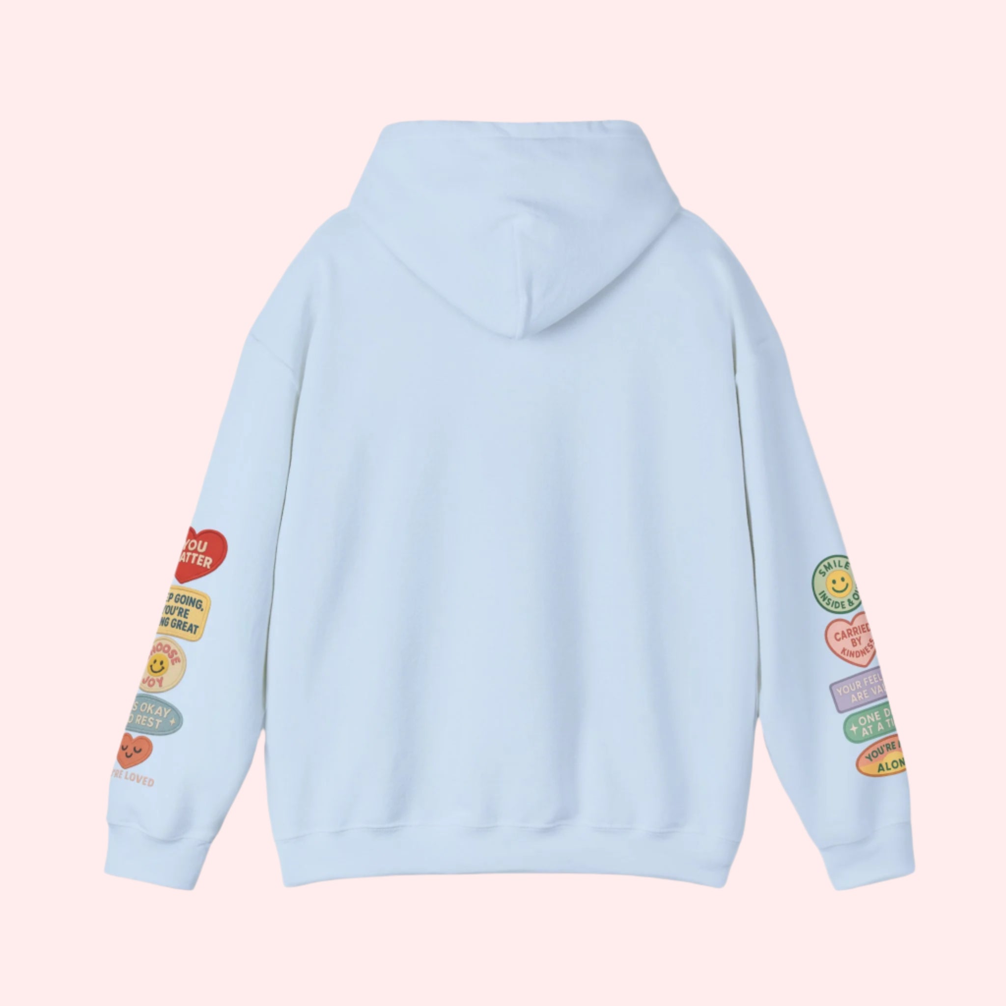 Smile Affirmations Patchwork Hoodie - Smile Clothing