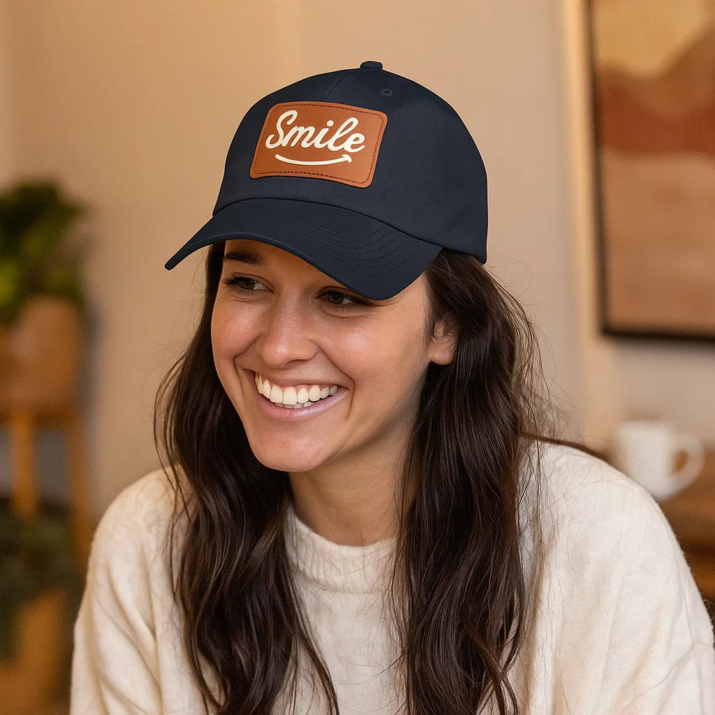 Smile Indigo Patch Hat - Smile Clothing