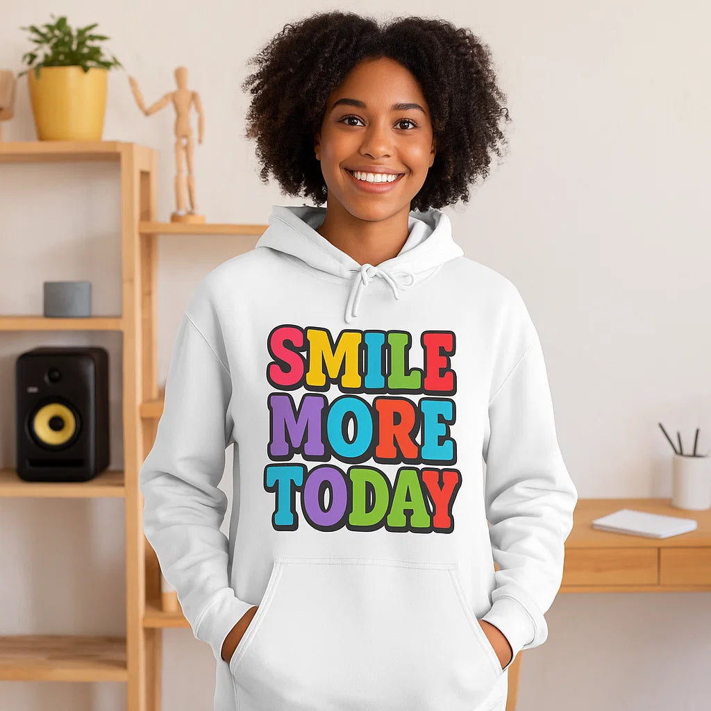 Smile “Smile More Today” Colorblock Hoodie