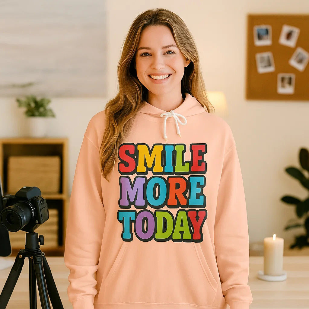 Smile “Smile More Today” Colorblock Hoodie
