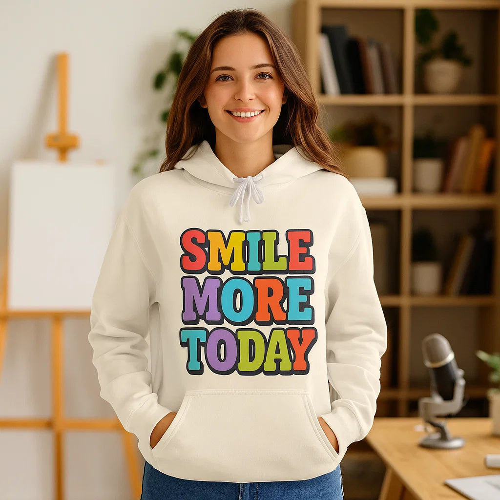 Smile “Smile More Today” Colorblock Hoodie