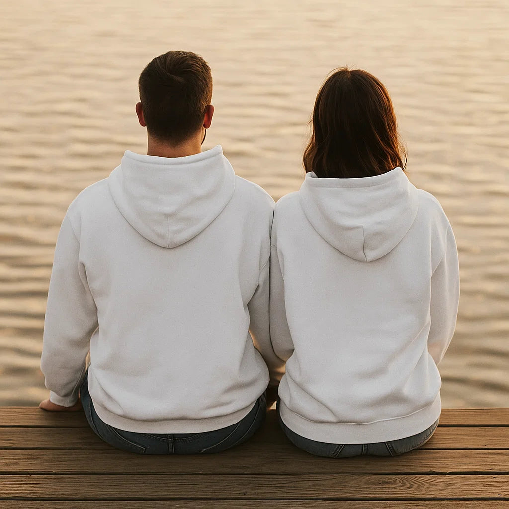 Smile Signature Embroidered Hoodie White