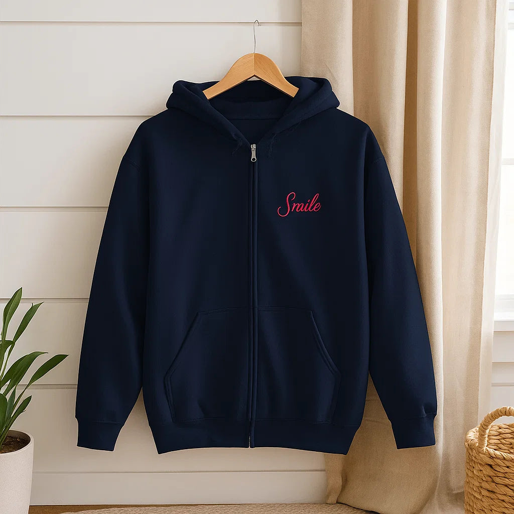 Signature Full Zip Navy Hoodie