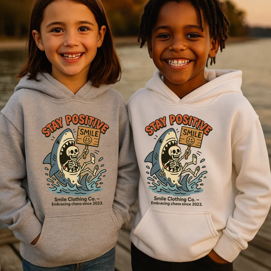 Stay Positive Kids Hoodie - Smile Clothing