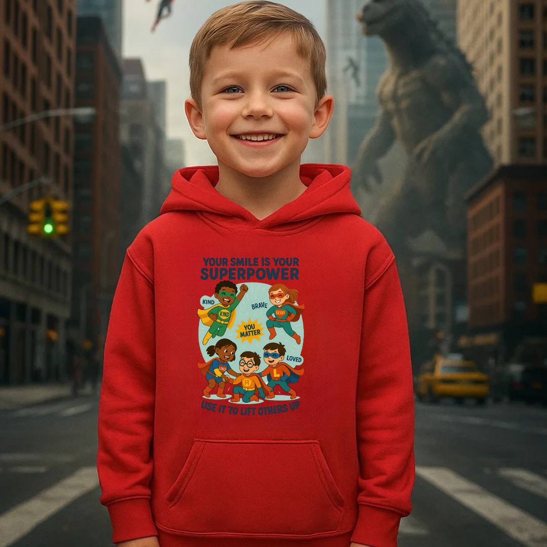 Smile “Superhero” Kids Hoodie