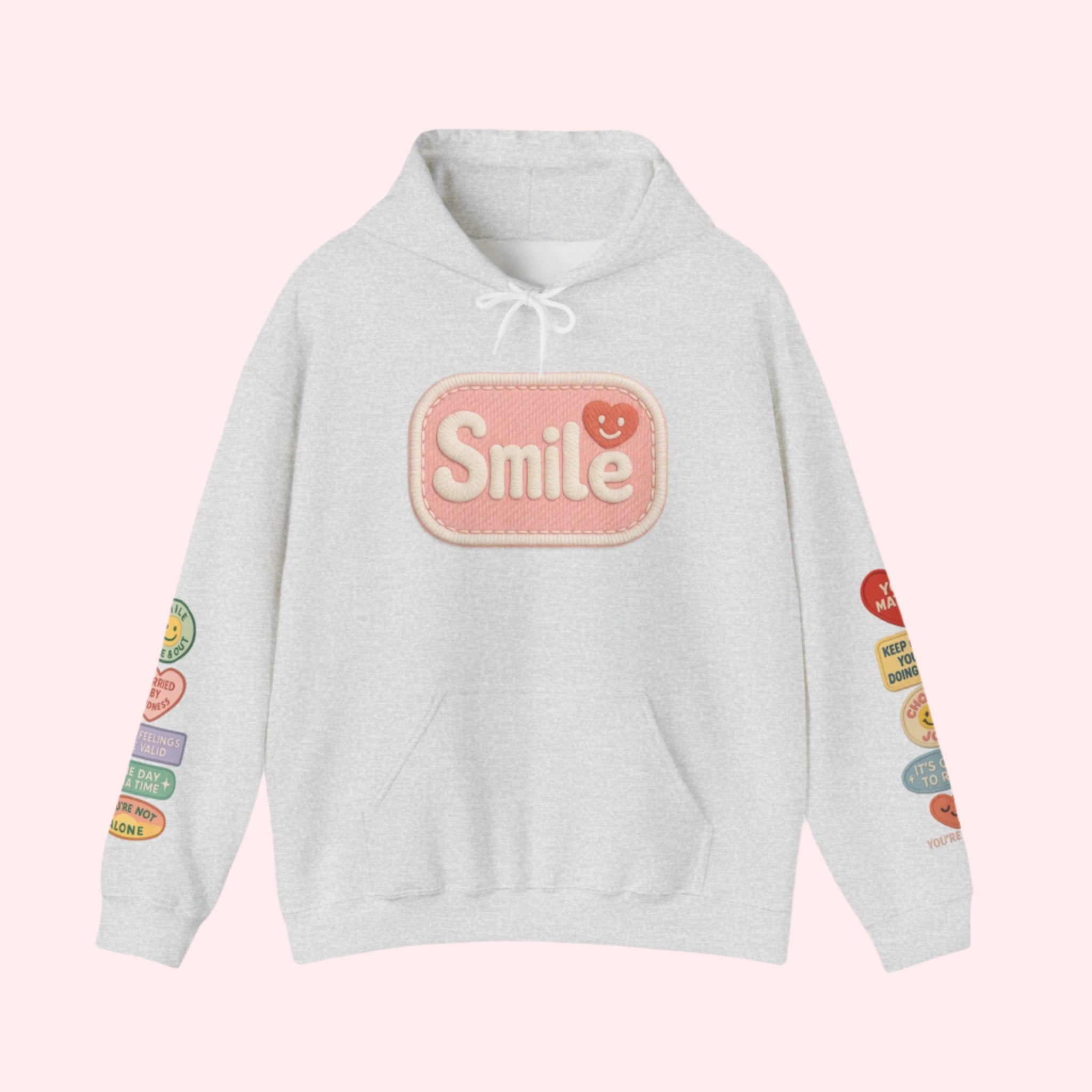 Smile Affirmations Patchwork Hoodie
