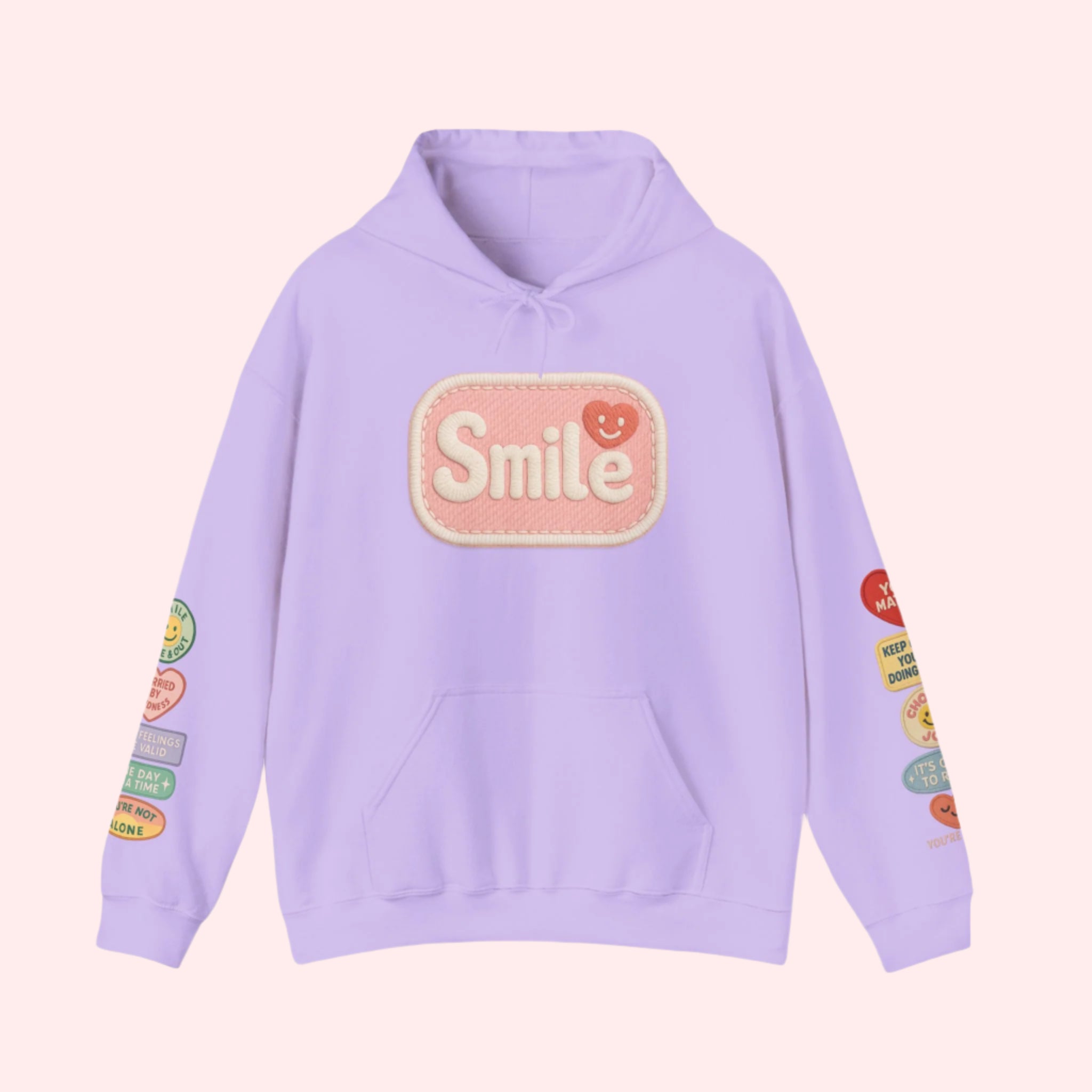 Smile Affirmations Patchwork Hoodie - Smile Clothing
