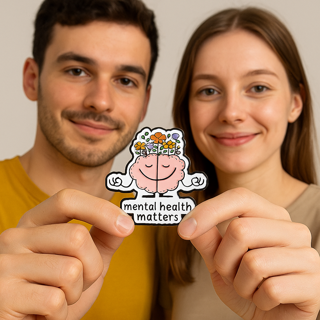 Smile Mental Health Matters Pin