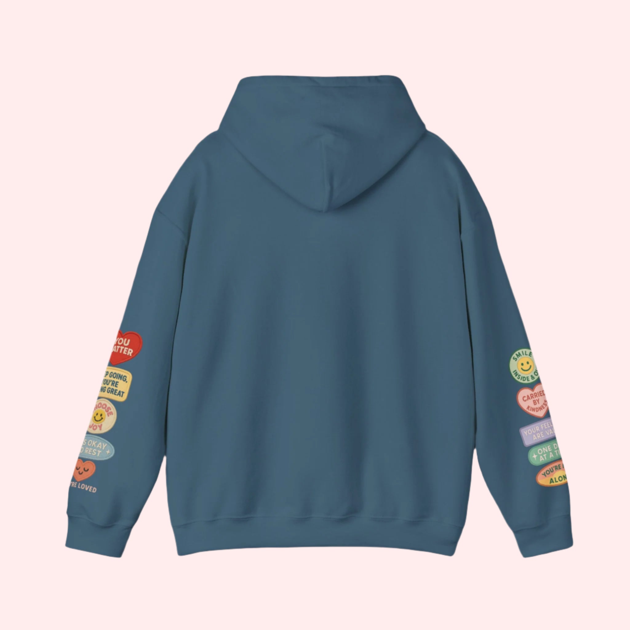 Smile Affirmations Patchwork Hoodie - Smile Clothing