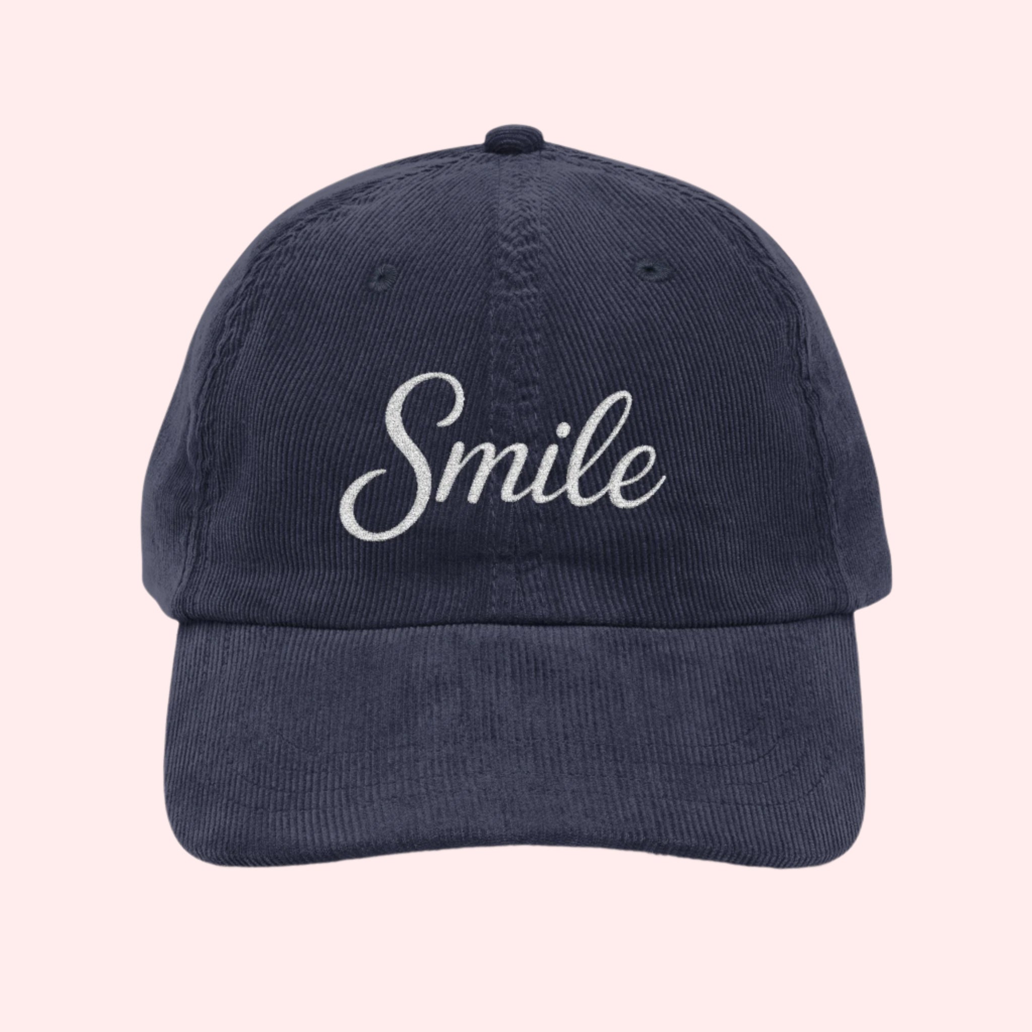 Smile Signature Vintage Corduroy Hat – Navy Blue - Smile Clothing
