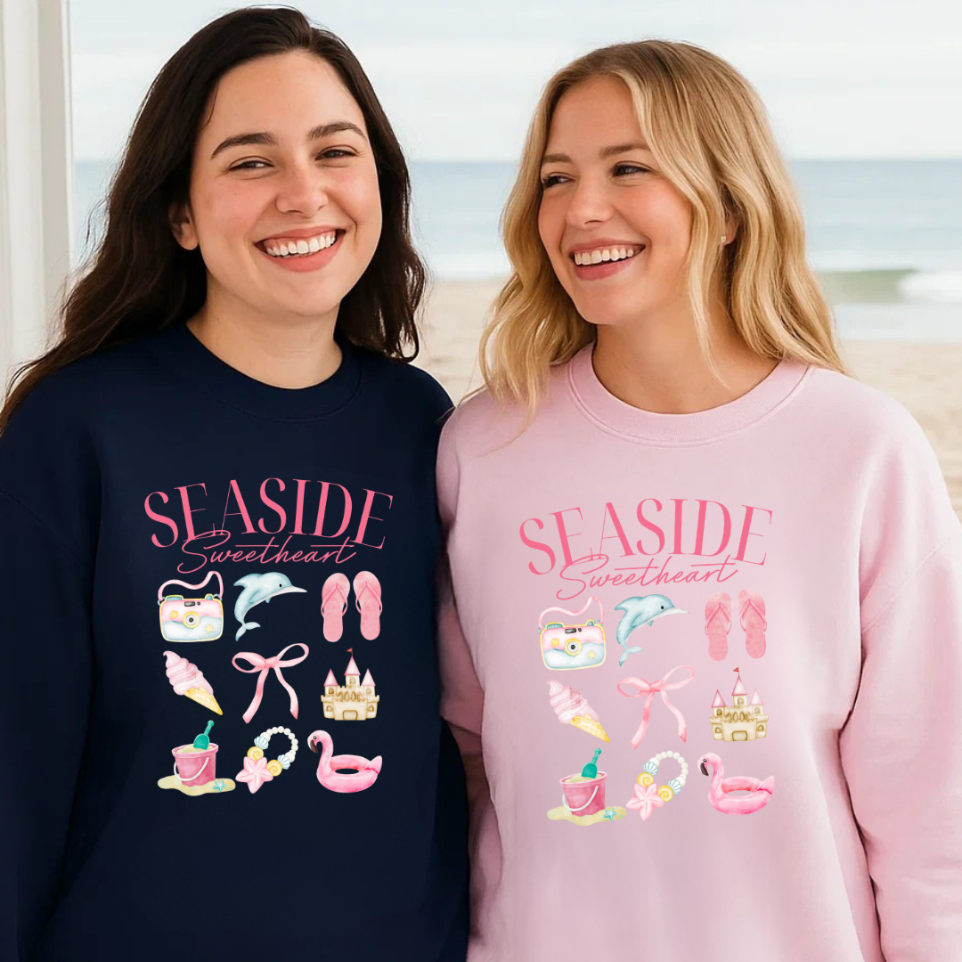Seaside Sweetheart Crewneck - Smile Clothing