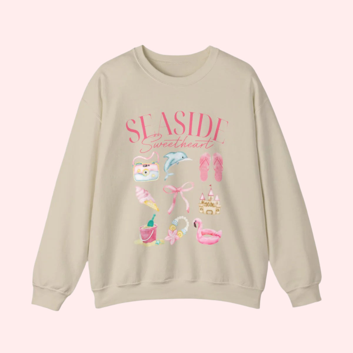 Seaside Sweetheart Crewneck - Smile Clothing