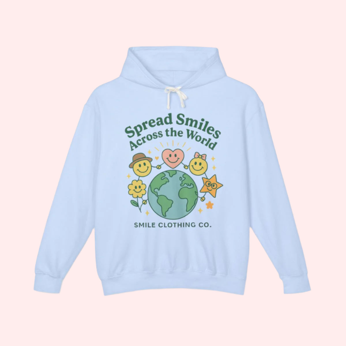 Spread Smiles Across the World Hoodie - Smile Clothing