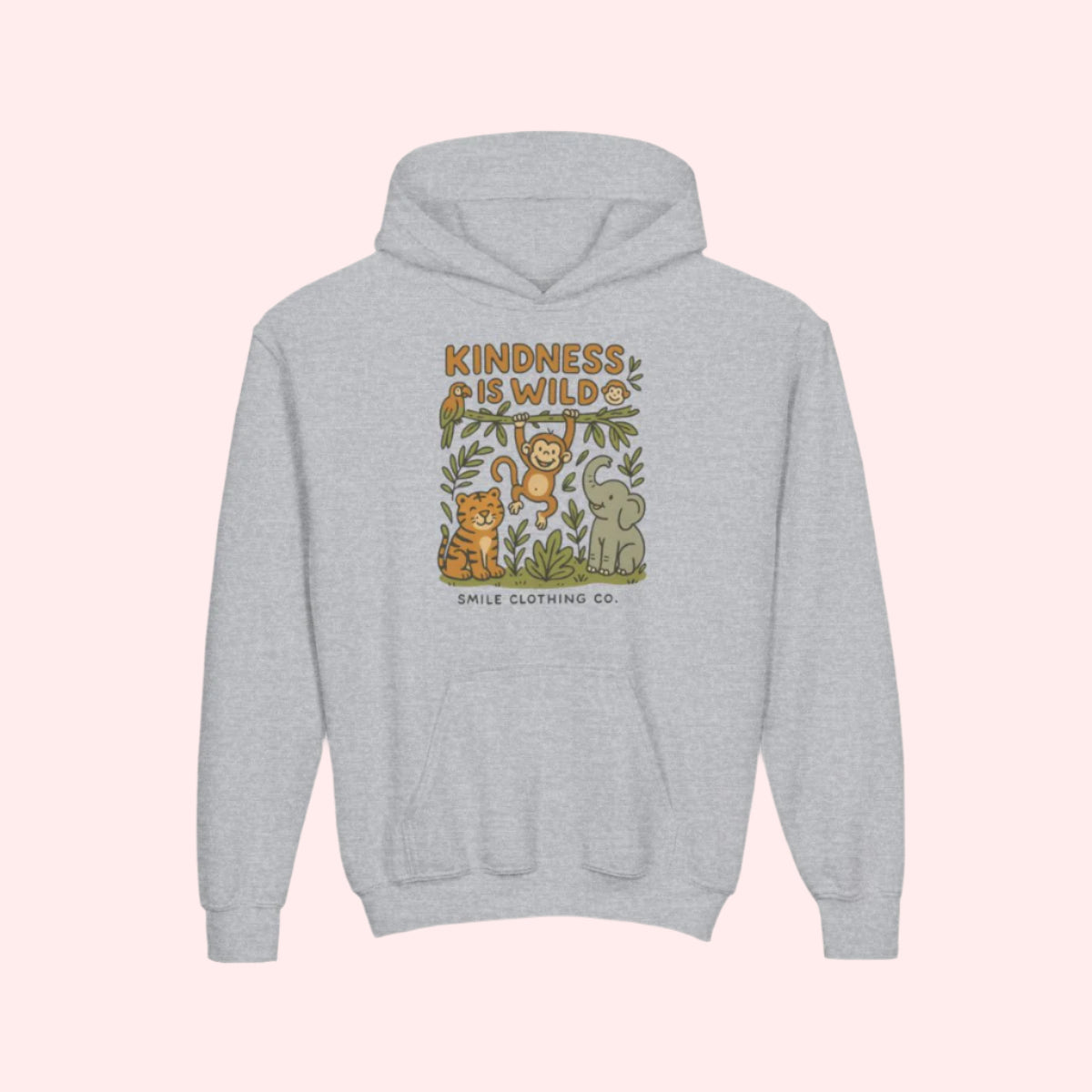 Smile “Kindness Is Wild” Kids Hoodie - Smile Clothing