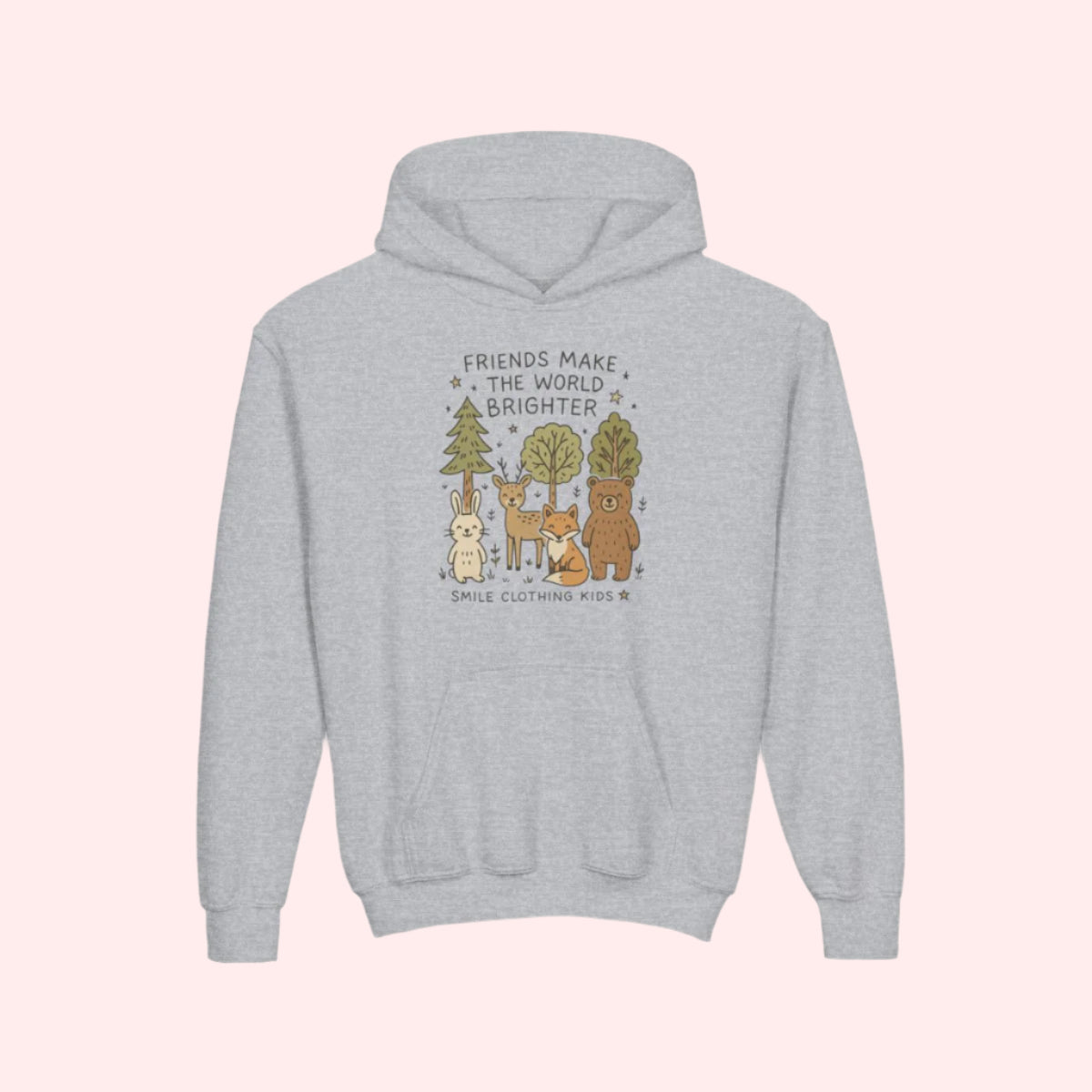 Smile “Friends Make the World Brighter” Kids Hoodie - Smile Clothing
