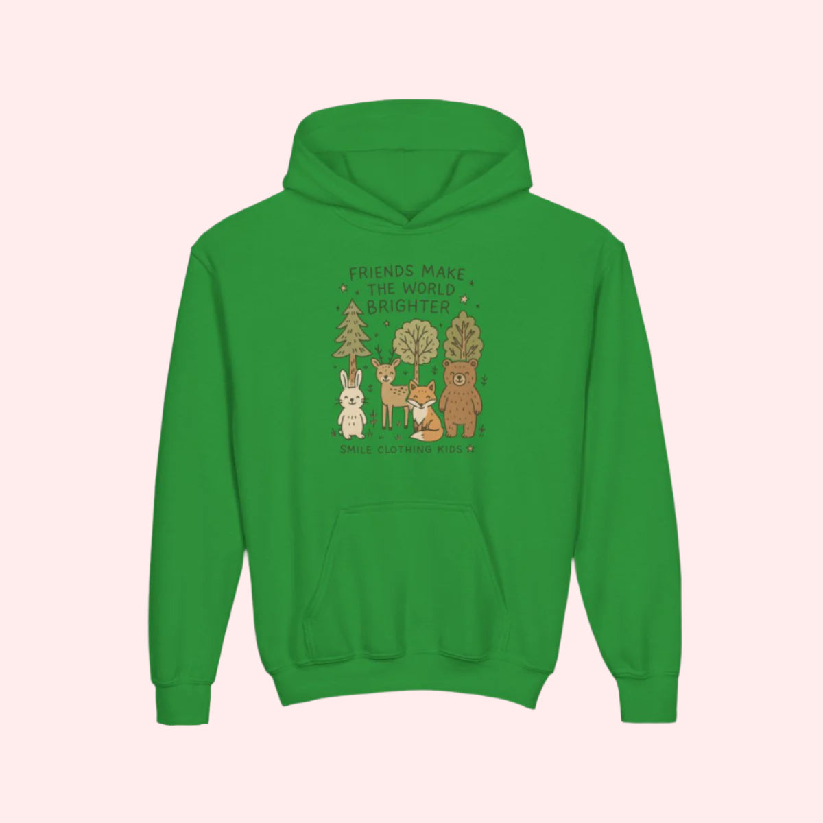 Smile “Friends Make the World Brighter” Kids Hoodie - Smile Clothing