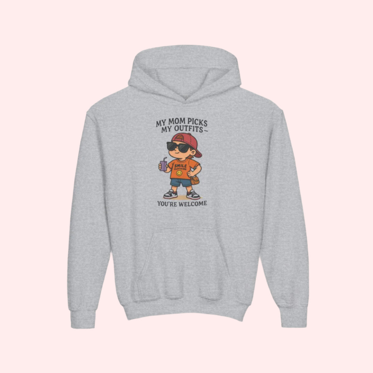 Smile “My Mom Picks My Outfits” Kids Hoodie - Smile Clothing