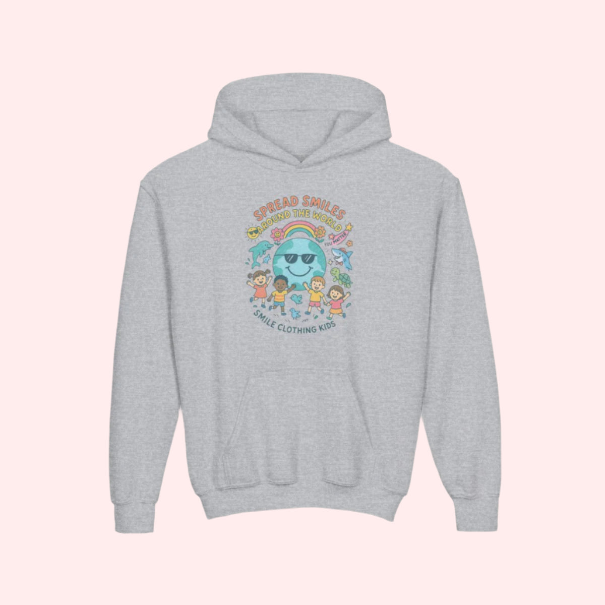 Smile “Spread Smiles Across the World” Kids Hoodie - Smile Clothing