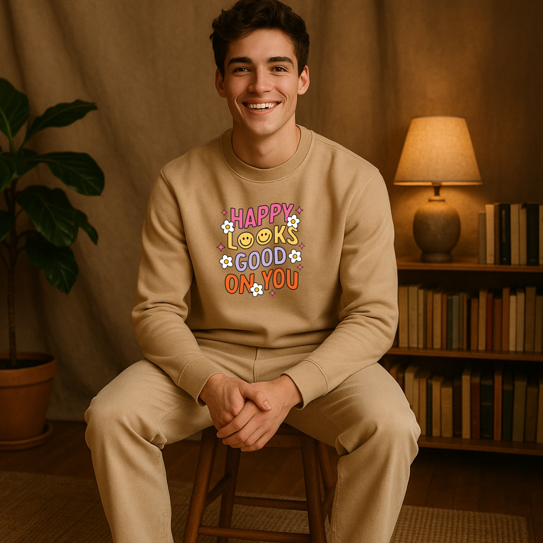 Happy Looks Good Crewneck