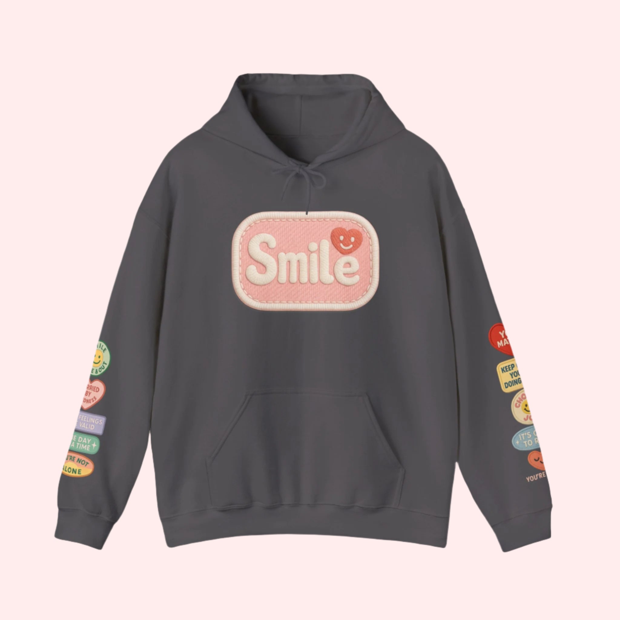 Smile Affirmations Patchwork Hoodie
